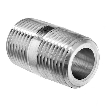 304 Stainless Steel Long Nipple, 1/8 in Male NPT Threads, 3/4 in Length MPN:ZUSA-PF-7812