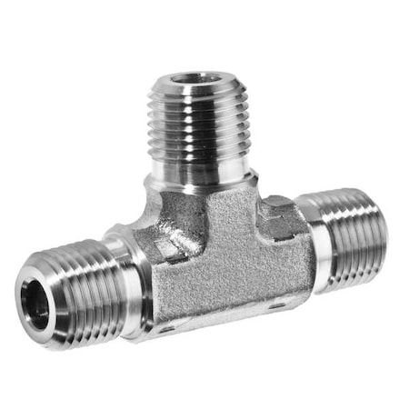 Male Tee, 304 Stainless Steel, 3/8 in NPT Threads, 7, 300 psi Max Pressure MPN:ZUSA-PF-7892