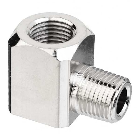 90 Degrees Elbow Adapter Brass Brass Class 1000 Pipe Fittings, 1/4 in Female NPTF X 1/4 in Male MPN:ZUSA-PF-9043