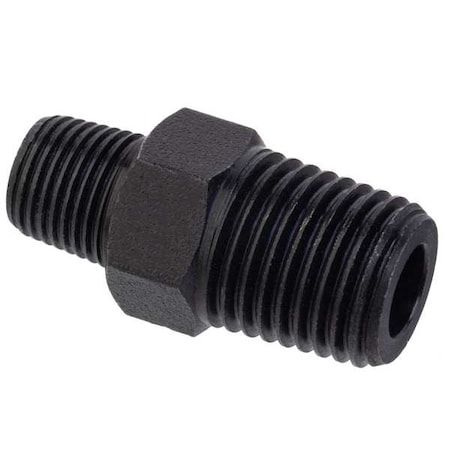 Reducing Hex Nipple Brass Brass Class 1000 Pipe Fittings, 3/8 in Male NPTF X 1/4 in Male NPTF MPN:ZUSA-PF-9095