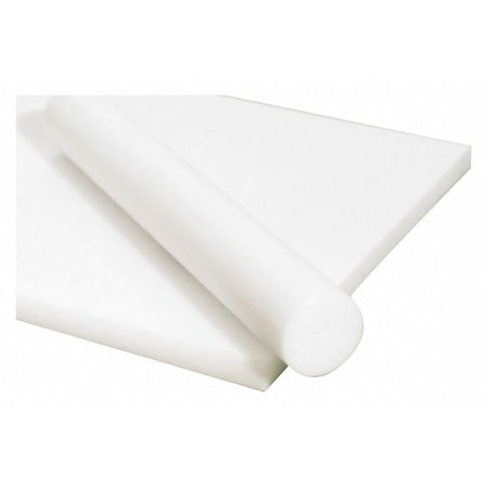 White Acetal Copolymer Rod Stock 1 ft. L, 1-1/8