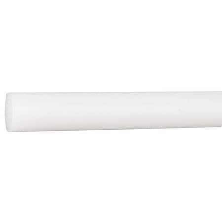 White Polypropylene Rod Stock 8 ft. L, 1/2