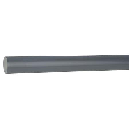 Gray PVC Rod Stock 8 ft. L, 1