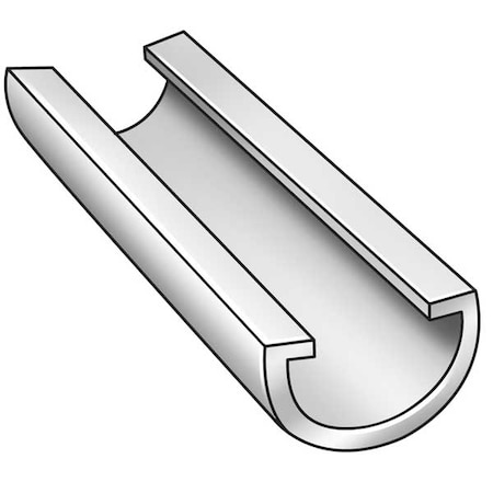 White UHMW Polyethylene Half Round Conveyor Guide Rail 10 ft L MPN:2NJD4