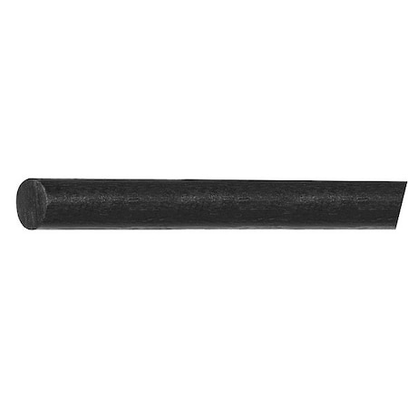 Black Carbon Fiber Rod Stock 1 ft. L, 1/2