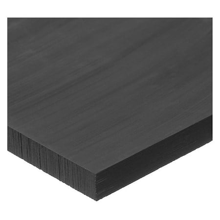 Black Nylon 6/6 Rectangle Stock 4 ft. L, Width: 3