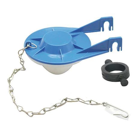 Toilet Flapper, ABS, Blue, 1.6 gpf MPN:22UR93
