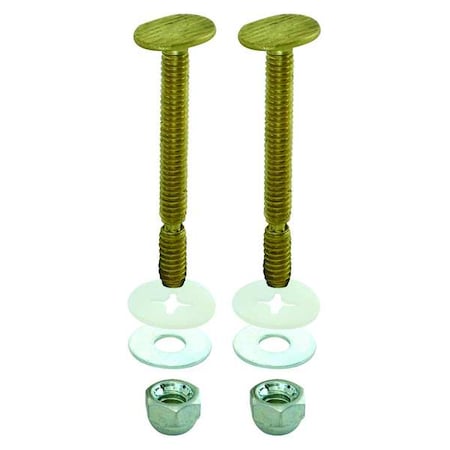 Bolts, 2.25 in L, 0.25 in W, Brass MPN:40020