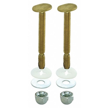 Bolts, 2.25 in L, 0.375 in W, Brass MPN:40026