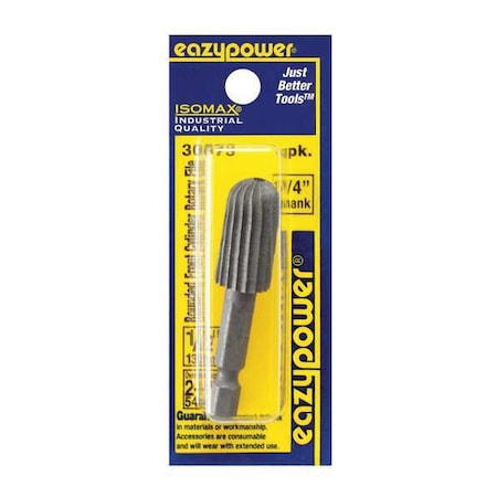 Rounded Front Cylinder File, 1/2in., 1pcs. MPN:30073