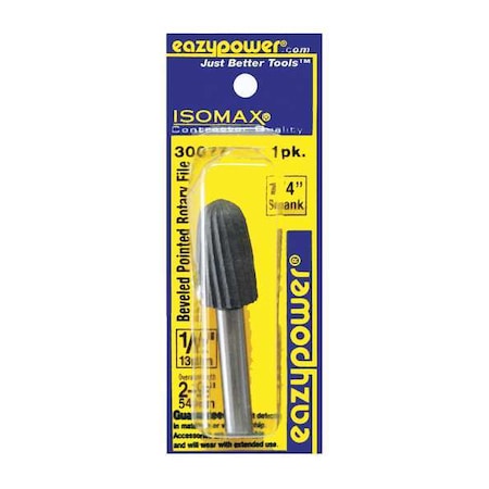 Beveled Pointed Rotary File, 1/2in., 1pcs. MPN:30077