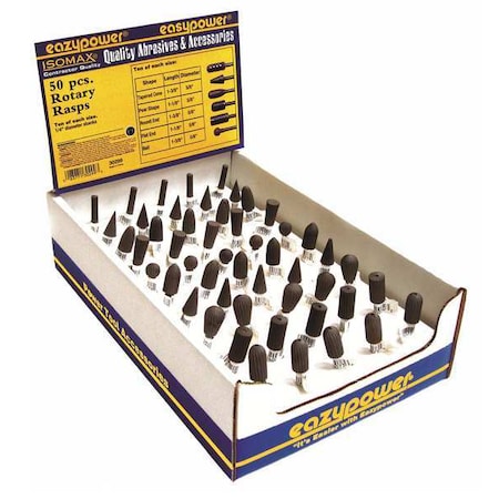 RotaryRaspAttachmentSet, 50pcs, w/Case MPN:30299