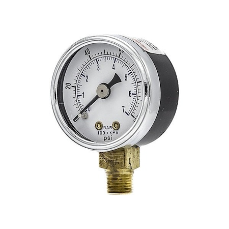 Pressure Gauge, 1/4 in NPT, Bottom Location MPN:101D-204E