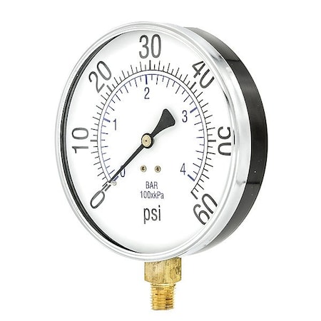 Pressure Gauge, 1/4 in NPT, Bottom Location MPN:101D-454D