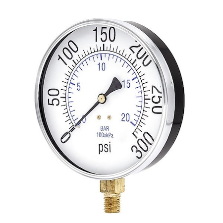 Pressure Gauge, 1/4 in NPT, Bottom Location MPN:101D-454H