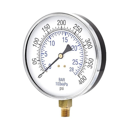 Pressure Gauge, 1/4 in NPT, Bottom Location MPN:101D-454I
