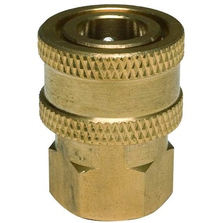 1/4 in (F) Quick Connect Coupler, Brass/Stainless Steel, 4000 psi Max MPN:1MDG6