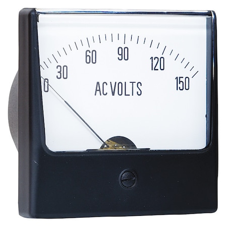 Analog Panel Meter, AC Voltage, 0-150 AC V MPN:12G404