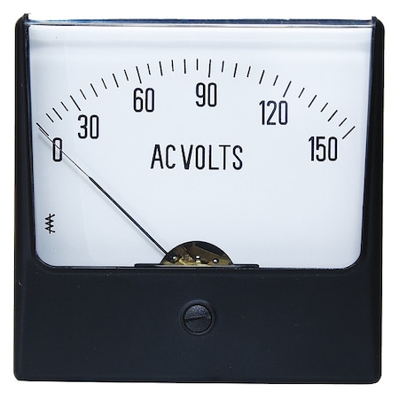 Analog Panel Meter, AC Voltage, 0-150 AC V MPN:12G406
