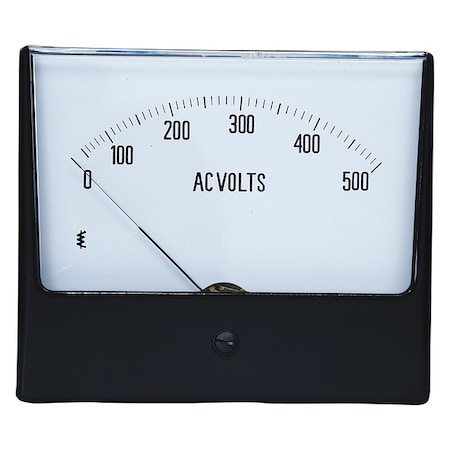 Analog Panel Meter, AC Voltage, 0-500 AC V, Size (In.): 2.5 MPN:12G410