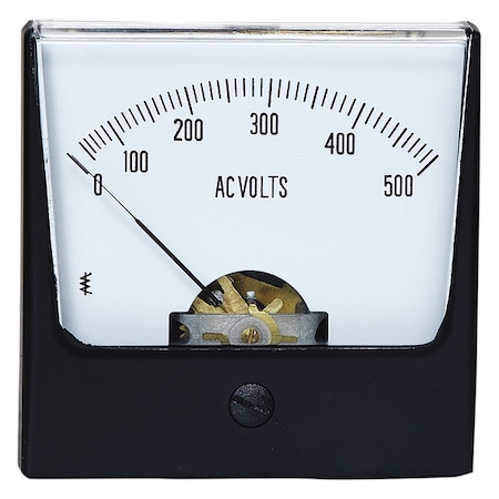 Analog Panel Meter, AC Voltage, 0-500 AC V MPN:12G411
