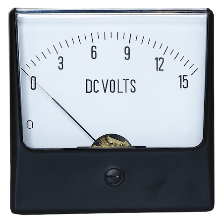 Analog Panel Meter, DC Voltage, 0-15 DC V MPN:12G437