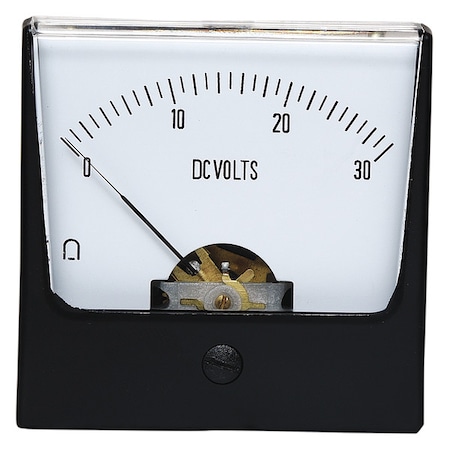 Analog Panel Meter, DC Voltage, 0-30 DC V MPN:12G439