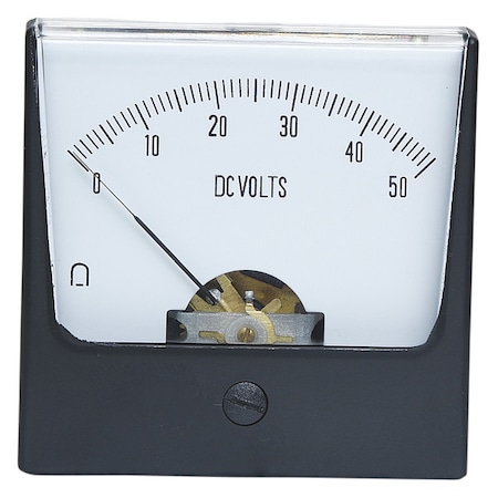 Analog Panel Meter, DC Voltage, 0-50 DC V MPN:12G442