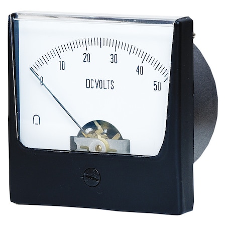 Analog Panel Meter, DC Voltage, 0-50 DC V MPN:12G443