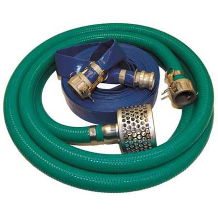 Pump Hose Kit, Quick Coupling, 1-1/2 In ID MPN:6YZE7