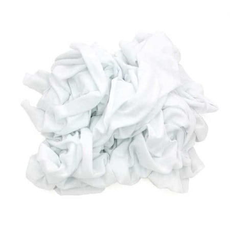 Reclaimed Sweatshirt Cloth Rag 10 lb. Varies Sizes, White MPN:340-10N
