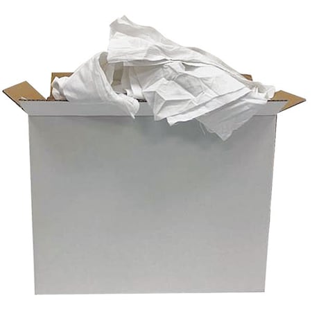 Coton Sheeting Rags 25 lb. Varies Sizes, White MPN:3U586