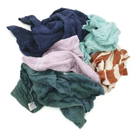 Reclaimed Terry Cloth Rag 10 lb. Varies Sizes, Assorted MPN:515-10N