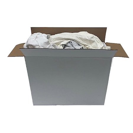 Recycled Cotton Sweatshirt Cloth Rag 50 lb. Varies Sizes, White MPN:G224050PC