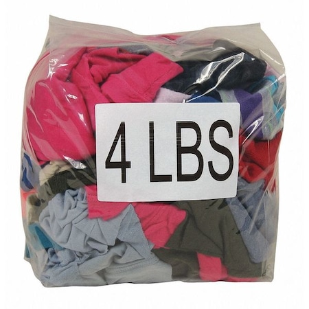 Recycled Cotton Sweatshirt Cloth Rag 4 lb. Varies Sizes, Assorted MPN:G325004BG