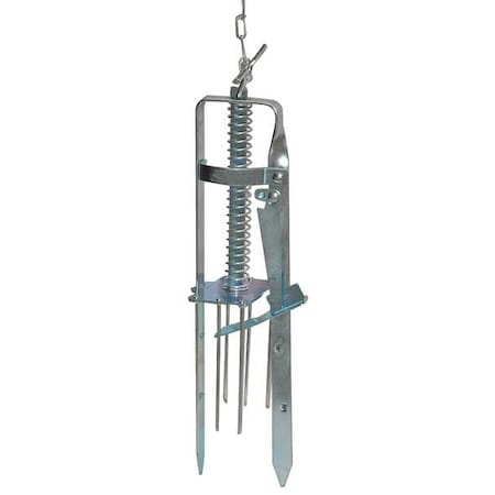 Mole Trap Plunger, 4 in H, Silver MPN:32J091