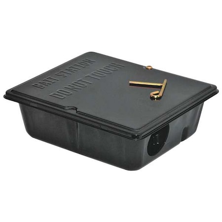 Tamp Resist Bait Box, 2.4lb, 3 1/4in H, Blk MPN:32J093