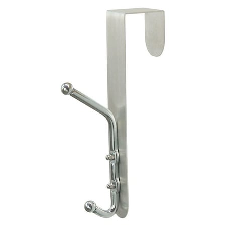 Garment Hook, 1 1/2 in W, Aluminum; Steel MPN:45NG70