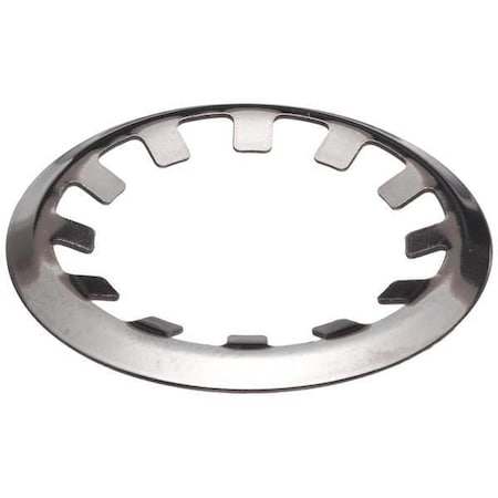External Self-Locking Push-On Retaining Ring, Steel, Plain Finish, 50 PK MPN:U36230.037.0001