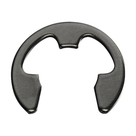 E-Clip, Spring Steel, Black Phosphate Finish, 1/4 in Shaft Dia, 50 PK MPN:WWG-E025