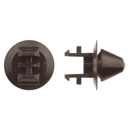 Push-In Rivet, Dome Head, 10 mm Dia., 12 mm L, Nylon Body, 50 PK MPN:10066PK