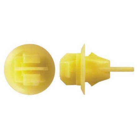 Push-In Rivet, Dome Head, 11/32 in Dia., 17 mm L, Nylon Body, 10 PK MPN:10112PK