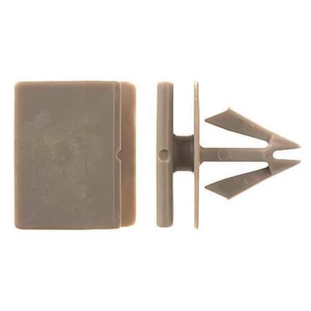 Push-In Rivet, 7/16 in Dia., 9/16 in L, Nylon Body, 25 PK MPN:10127PK