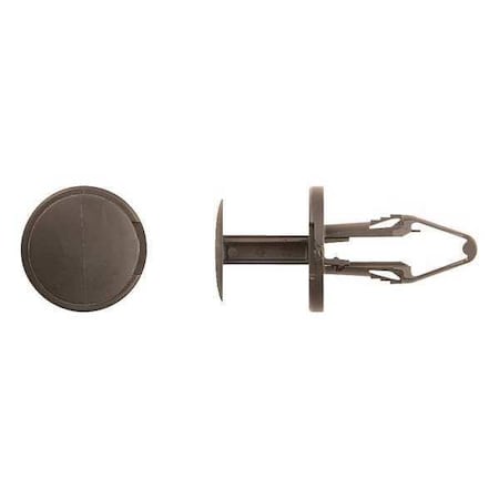 Push-In Rivet, Dome Head, 8.5 mm Dia., 24 mm L, Nylon Body, 25 PK MPN:10372PK