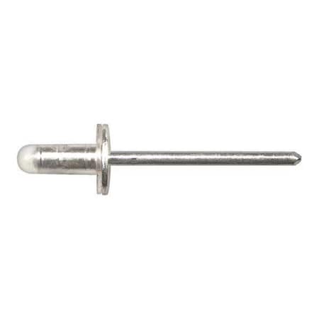Blind Rivet, Dome Head, 15/64 in Dia., 9/16 in L, Aluminum Body, 15 PK MPN:10459PK