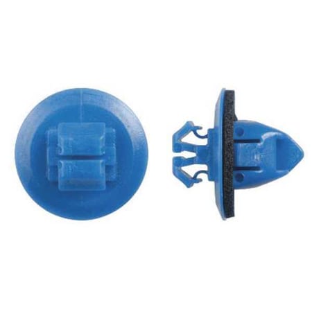 Push-In Rivet, Dome Head, 25/64 in Dia., 11 mm L, Nylon Body, 10 PK MPN:10490PK