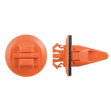 Push-In Rivet, Dome Head, 11/32 in Dia., 17 mm L, Nylon Body, 10 PK MPN:10492PK