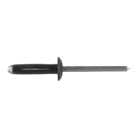 Blind Rivet, Dome Head, 3/16 in Dia., 1 in L, Aluminum Body, 25 PK MPN:1609PK