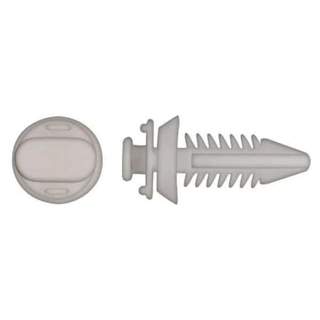 Push-In Rivet, Dome Head, 6.5 mm Dia., 21 mm L, Nylon Body, 50 PK MPN:1646PK