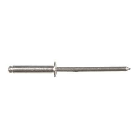 Blind Rivet, Dome Head, 1/8 in Dia., 39/64 in L, Aluminum Body, 100 PK MPN:1891PK